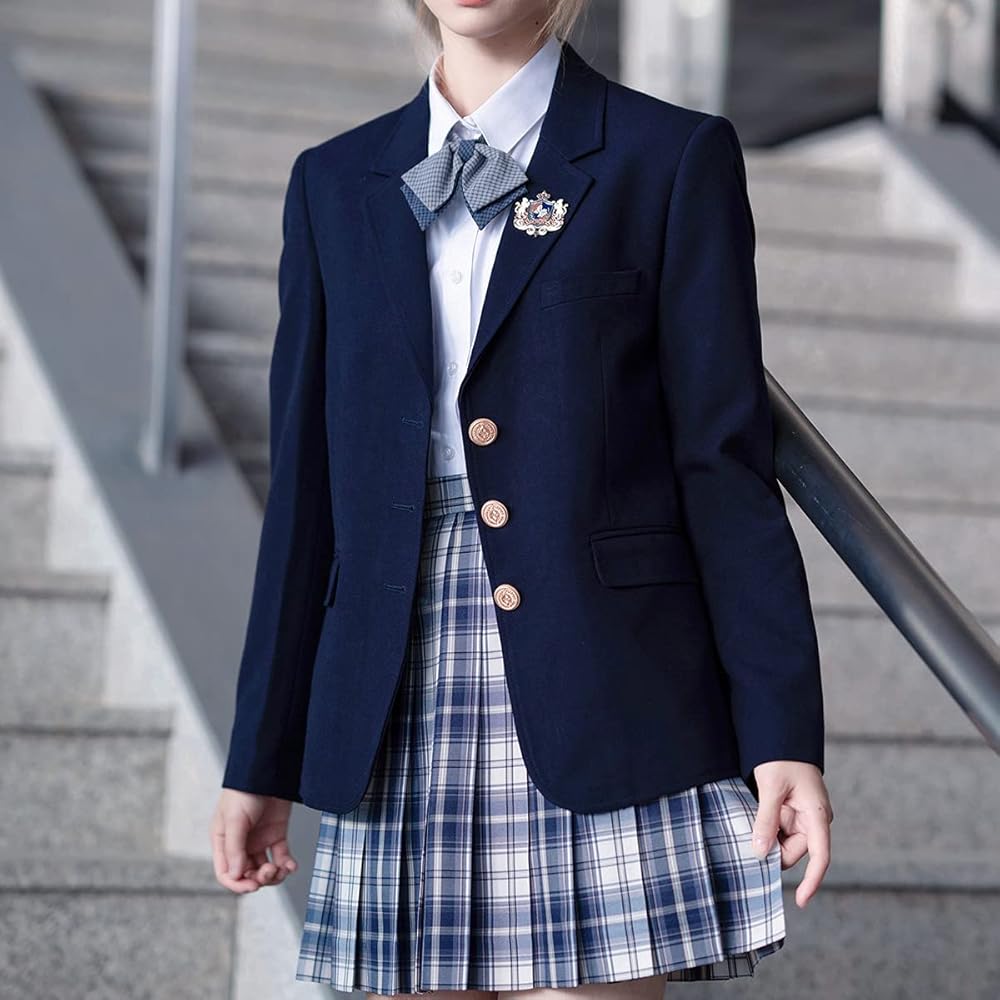 【️新品未使用タグ付き】ELLE ECOLE エルエルコール 制服 ブレザー ジャケット ゴールドエンブレム ブレザー 制服 学生 中学 高校